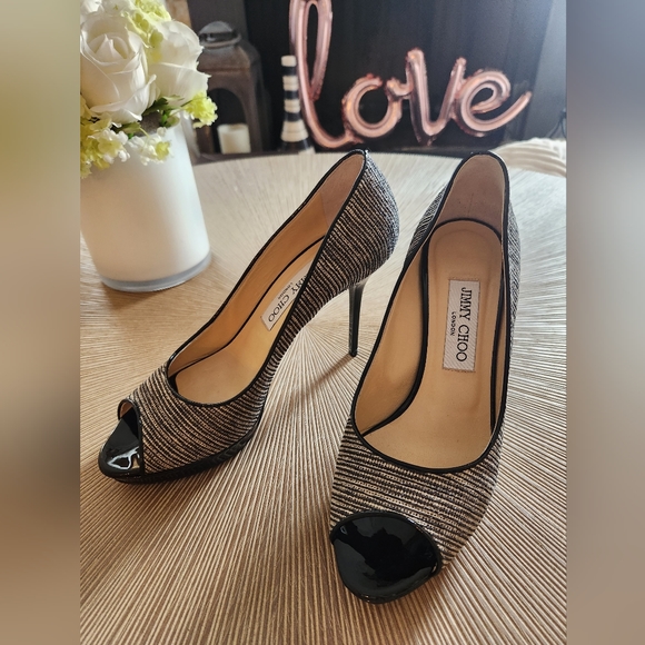 Jimmy Choo Open Toe Pump Heel - Picture 2 of 6